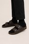 Men's Buckle Slippers Brown