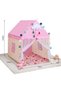Large Pink Indoor Playhouse Tent for Girls and Kids, Cute Princess Castle Style Canopy with Curtains, Decorative Lights and Colorful Accessories, Perfect for Bedroom, Nursery, Pretend Pla - 5
