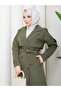 Women's Belted and Button-Detail Trench Coat - 8