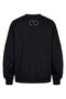 Men's Oversize Sweatshirt Comes Around Printed Black – Crew Neck, 3 Thread Raster Fleece - 7