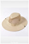 Unisex Beige Flat Safari Hat with Mesh on the Sides