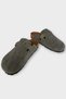 Men's Buckle Detailed Cork Anatomical Sole Slippers Khaki - 3