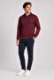Striped Polo Collar Sweatshirt - 2