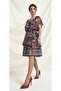Gray Red Floral Patterned Premium Quality Back Front Hollow Out Shoulder Wearble Waist Belt Chiffon Dress with Zipper