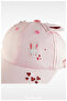 100% Cotton Rabbit Embroidered Baby Girl Hat (0-18 Months) (Size 46 cm) - 2