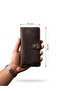 - 100% Genuine Leather Handmade Wallet with Taba Clasp & Phone Compartment Portfolio - 3