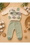 Baby Boy Teddy Bear Printed Sweatshirt and Sweatpants 2-Piece Set 0-24 Months