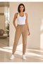 Women's Sweatpants - Two-Yarn Sweatpants with Ribbed Waist Detail at the Hem - 4