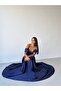 Navy Blue Sweetheart Neckline Off Shoulder Underwire Long Satin Evening Dress - 4