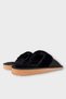 Leather Look Fur Men's House Slippers Black - 4