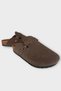 Men's Buckle Detailed Cork Anatomical Sole Slippers Brown - 2