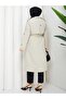 Women's Belted and Button-Detail Trench Coat - 3