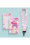 Cute Rabbit My Melody Melodyyy Patterned Neck Strap Lanyard Card Holder Id and Staff Card Holder for School Workplace