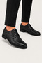 Men's Thermo Sole Genuine Leather Shoes Black - 5