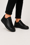 Men's Orthopedic Smart Lace-Up Genuine Leather Shoes Black - 2