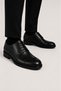 Men's Thermo Sole Genuine Leather Shoes Black - 4