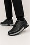Men's Thermo Sole Genuine Leather Shoes Black - 2
