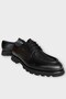 Men's Eva Thick Sole Genuine Leather Shoes Black - 2