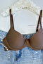 Basic Micro Underwire Unpadded Laser Bra Brown
