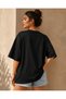 Unisex Teeth Vampir Stoneless Printed Oversize T-Shirt Unisex 80% Cotton Boxy Fit Streetwear T-Shirt Thick Textured - 3