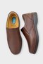 Men's Orthopedic Heel Supported Comfort Thermo Sole Genuine Leather Shoes Brown - 6