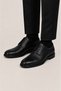 Men's Orthopedic Comfort Sole Genuine Leather Shoes Black - 2