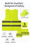 5-Pack Reflective Safety Vests, High Visibility Lightweight Mesh for Men & Women, Breathable Hi Vis Jackets with 360° Strips, Ideal for Construction, Roadside, Warehouse, Cycling - 2