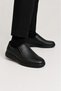 Men's Orthopedic Heel Supported Comfort Poly Sole Genuine Leather Shoes Black - 4