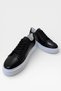 Men's Faylon Sole Sneaker Genuine Leather Shoes Black - White - 3