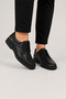 Men's Orthopedic Genuine Leather Shoes Black - 4