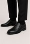 Men's Non-Slip Rubber Sole Fancy Genuine Leather Shoes Black