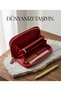 Genuine Leather Wallet with Red Snakeskin Detail - 2