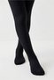 Black Knitted Detailed Soft Cotton Children's Pantyhose - 3