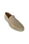 Men's Nubuck Genuine Leather Shoes Beige - 3