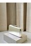 Silver Gray Lame Stone Handle Shiny Metallic Skin Leather Chain Strap Women's Evening Dress Bag Wedding Engagement Graduation - 5