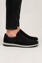 Men's Nubuck Genuine Leather Shoes Black - 3
