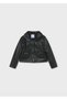 Black Girl's Faux Leather Jacket 4410