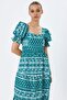 Poplin Fabric Square Neck Dress - 2