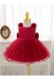Baby Girl/Kid Princess Dress - 3D Floral Strap Tutu Dress with Big Bow on the Back - Birthday, Engagement, Special Occasion Outfit - 4