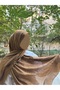 Hijab Cotton Soft Textured Zig Zag Pattern Jacquard Shawl Mustard - 4