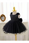Baby Girl/Kid Princess Dress - 3D Floral Strap Tutu Dress with Big Bow on the Back - Birthday, Engagement, Special Occasion Outfit - 4