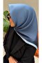 Dark Blue Gradient Pattern Soft Cotton Scarf - 2