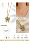 Elegant Stone Bow Ribbon Necklace - 2