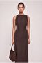 Donna Pera Linen Dress Brown - 5