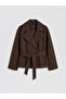 Double-Breasted Collar Women's Cashmere Coat (W6) - 5