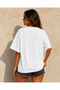 Women's Leopard Star Printed Oversize T-Shirt Unisex 80% Cotton Boxy Fit Streetwear T-Shirt Thick Textured - 3