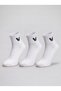3 Pairs of Women's Sports Short Socks White - 2