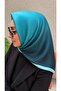 Ocean Color Gradient Pattern Soft Cotton Scarf - 2