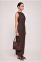 Donna Pera Linen Dress Brown - 3