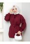 Seda Kolu Ruffled Tunic Bordo - 2